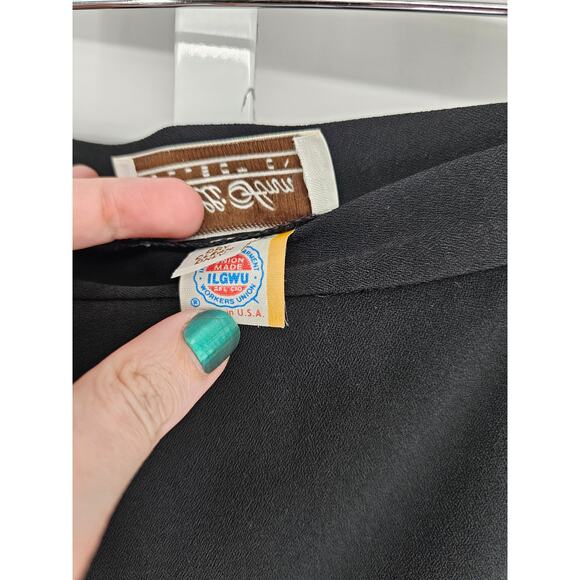 Vintage Lilli Ann womens Sz XL Maxi length Formal Skirt Solid Black - Picture 4 of 5